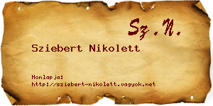 Sziebert Nikolett névjegykártya