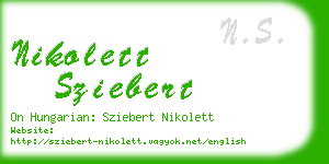 nikolett sziebert business card